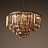 1920s Odeon Glass Fringe Chandelier Smoke (M) - 5 rings 60 см   фото 5