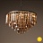 1920s Odeon Glass Fringe Chandelier Smoke (M) - 5 rings 60 см   фото 6