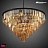 1920s Odeon Glass Fringe Chandelier Smoke (L) - 7 rings Коньячный фото 9