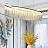 Metall Rain Line Chandelier Медный150 см   фото 14