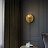 Бра Gold Round Backing Exposed Bulb Sconce Черный фото 8