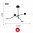 Светодиодная люстра в скандинавском стиле MOTVIKT Черный A фото 9
