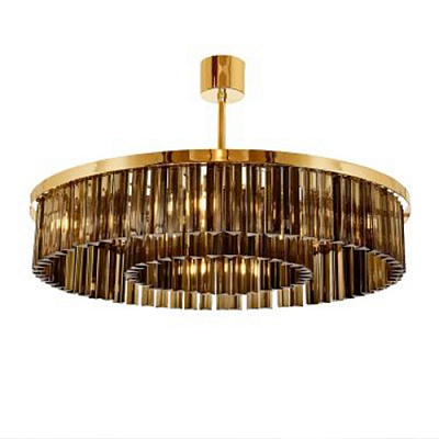 Bella Figura DOUBLE DRUM CHANDELIER 100 см  Коньячный  фото 1