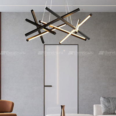 Подвесной светильник Chandelier Мantidel Modern 85 см  Черный  фото 1