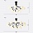 Потолочная люстра с матовыми стеклянными плафонами DANNA C 12 плафонов Черный фото 8