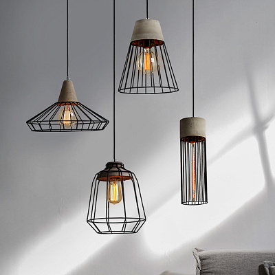 Подвесной светильник Cement Droplight Pendant Light КрасныйA  фото 1