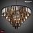 1920s Odeon Glass Fringe Chandelier Smoke (L) - 7 rings Дымчатый фото 10