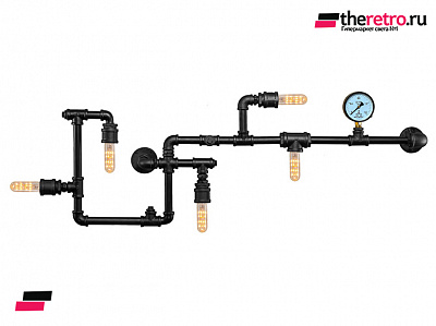 Светильник в стиле лофт из труб  фото 1