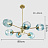 Стеклянная люстра в скандинавском стиле MARINE 8 плафонов Прозрачный Золотой фото 2