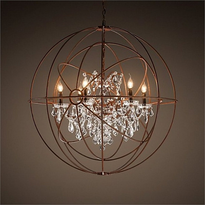 Restoration Hardware Twin Orb Crystal Chandelier  фото 1