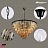 1920s Odeon Glass Fringe Chandelier Smoke (L) - 7 rings Дымчатый фото 5