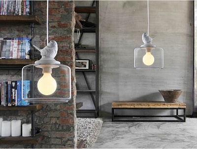 3X Antoine Laverdiere Sparrow Pendant lamp Белый Круглая база  фото 1