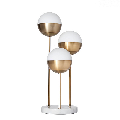 Лампа настольная Geneva Glass Table Lamp Triple Globe  фото 1