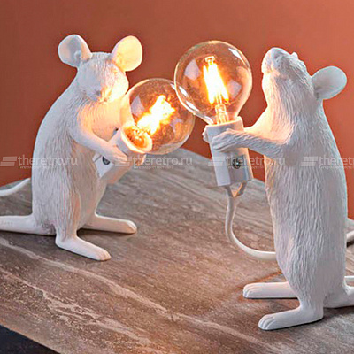 Настольная Лампа Мышь Mouse Lamp B Белый  фото 1